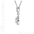 (NEW) BELLA COUTURE HALO Gorgeous Fine Diamond 14K Yellow Gold Necklace (18" in Length)(1/2 CT. TW.)