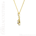 (NEW) BELLA COUTURE HALO Gorgeous Fine Diamond 14K Yellow Gold Necklace (18" in Length) (3/4 CT. TW.)