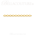 (NEW) BELLA COUTURE Fine (16") 14K Solid Yellow Gold Rolo Necklace Chain (2MM Width)