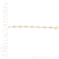 (NEW) BELLA COUTURE ETRUSCAN COLLECTION Fine White South Sea Pearl 11.5MM 14K Solid Yellow Gold Chain Toggle Dangle Drop Accent Bracelet