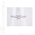 (NEW) BELLA COUTURE ETRUSCAN COLLECTION Fine 14K Solid White Gold Chain Toggle Dangle Drop Accent Bracelet