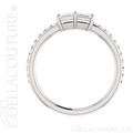 (NEW) BELLA COUTURE BECCA Fine Elegant Modern Double Baguette Single Diamond 14K White Gold Ring (1/3 CT. TW.)