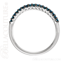 (NEW) BELLA COUTURE RENNA Fine Genuine Blue Diamond 14K White Gold Stackable Ring (1/6 CT. TW.)