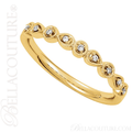 (NEW) BELLA COUTURE SOSA III Fine Diamond 14K Yellow Gold Stackable Ring
