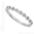 (NEW) BELLA COUTURE SOSA III Fine Diamond 14K White Gold Stackable Ring