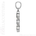 (NEW) BELLA COUTURE FINE ELEGANT THREE STONE DIAMOND 14K YELLOW GOLD DANGLE DROP PENDANT NECKLACE (1/3 CT. TW.)