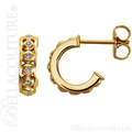 (NEW) BELLA COUTURE La SIMONE FINE OPEN FILIGREE DIAMOND 14K YELLOW GOLD EARRINGS (1/10 CT. TW.)
