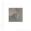 (SOLD!) (VINTAGE) Rare Fine Victorian Inspired Sterling Silver Pave Seed Pearl Heart Charm Pendant