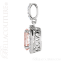 (NEW) BELLA COUTURE BELINNA Gorgeous Pink Morganite Pave' Diamond 14K White Gold Ring (1/5 CT. TW.)