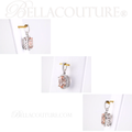 (NEW) BELLA COUTURE BELINNA Gorgeous Pink Morganite Pave' Diamond 14K White Gold Ring (1/5 CT. TW.)