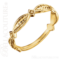 (NEW) BELLA COUTURE ETRUSCAN Fine Gorgeous Yellow Gold Beaded Diamond Ring