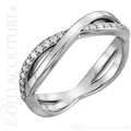 (NEW) BELLA COUTURE BALIENNA Fine Gorgeous Diamond White Gold Open Woven Eternity Ring (1/5 CT. TW.)