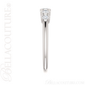 (NEW) BELLA COUTURE CORINA II Fine Graduated Five Diamond Bezel Set 14K White Gold Ring Band (1/4 CT. TW.)
