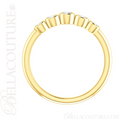 (NEW) BELLA COUTURE CORINA II Fine Graduated Five Diamond Bezel Set 14K Yellow Gold Ring Band (1/4 CT. TW.)