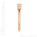 (NEW) BELLA COUTURE CORINA II Fine Graduated Five Diamond Bezel Set 14K Rose Gold Ring Band (1/4 CT. TW.)