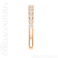 (NEW) BELLA COUTURE BEILSON Fine Diamond Bezel Set 14K Rose Gold Stackable Ring Band (1/4 CT. TW.)