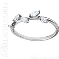 (NEW) BELLA COUTURE De VINE Fine Marquise Diamond 14K White Gold Ring Band (1/3 CT. TW.)
