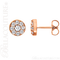 (NEW) BELLA COUTURE BRILLIANTE Diamond Cluster 14K Rose Gold Stud Earrings (1/2 CT. TW.)