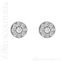 (NEW) BELLA COUTURE BRILLIANTE Diamond Cluster 14K White Gold Stud Earrings (1/2 CT. TW.)