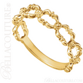 (NEW) BELLA COUTURE OLIVVIA Fine Open Work Fancy Filigree Beaded 14K Yellow Gold Ring Band