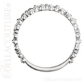 (NEW) BELLA COUTURE OLIVVIA Fine Open Work Fancy Filigree Beaded 14K White Gold Ring Band