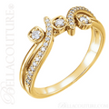 (NEW) BELLA COUTURE LILLY Fine Diamond Prong Set 14K Yellow Gold Eternity Ring Band (1/5 CT. TW.)