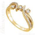 (NEW) BELLA COUTURE LILLY Fine Diamond Prong Set 14K Yellow Gold Eternity Ring Band (1/5 CT. TW.)