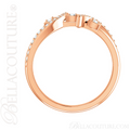 (NEW) BELLA COUTURE LILLY Fine Diamond Prong Set 14K Rose Gold Eternity Ring Band (1/5 CT. TW.)