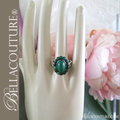 SOLD! - (ANTIQUE) Rare Gorgeous Victorian Natural Persian Turquoise Filigree Sterling Silver Ring c.1838 One of a Kind Fine Jewelry