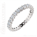 (NEW) BELLA COUTURE La NORA Fine Diamond Prong Set PLATINUM™ Eternity Ring Band (1 CT. TW.)