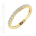 (NEW) BELLA COUTURE La NORA Fine Diamond Prong Set 14K Yellow Gold Eternity Ring Band (1 CT. TW.)