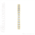 (NEW) BELLA COUTURE La NORA Fine Diamond Prong Set 14K Yellow Gold Eternity Ring Band (1 CT. TW.)