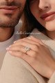 (NEW) BELLA COUTURE® ALEXANDRIA Oval Natural Aquamarine Pearl 14K Yellow Gold Ring Band