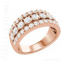 (NEW) BELLA COUTURE® BRISTOL Diamond Eternity 14K Rose Gold Ring Band (1.5 CT. TW.)