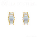 ZARAA 14K Yellow Gold 1/2 CT Diamond Stud Earrings By BELLA COUTURE ® - BAGUETTE COLLECTION