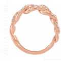 (NEW) BELLA COUTURE® JANE BORDEAUX® AUDRY 1 CTW Diamond Open Chain Woven 14K Rose Gold Ring Band (1 CT. TW.)