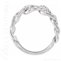 (NEW) BELLA COUTURE® JANE BORDEAUX® AUDRY 1 CTW Diamond Open Chain Woven 14K White Gold Ring Band (1 CT. TW.)