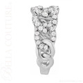 (NEW) BELLA COUTURE® JANE BORDEAUX® AUDRY 1 CTW Diamond Open Chain Woven 14K White Gold Ring Band (1 CT. TW.)