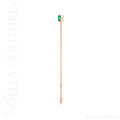 (NEW) BELLA COUTURE® VERDANT 5MM Emerald 14K Rose Gold Link Chain Bracelet (6.5, 7, 7.5" inch)