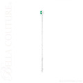 (NEW) BELLA COUTURE® VERDANT 4MM Emerald 14K White Gold Link Chain Bracelet (6.5, 7, 7.5" inch)