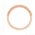 (NEW) ZARAA ART DECO White Topaz Petite Baguette 14K Rose Gold Ring Band
