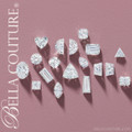 (NEW) BELLA COUTURE® BARBIE COUTURE Heart 14K White Gold Diamond Link Chain Bracelet (7" inch)