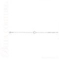 (NEW) BELLA COUTURE® BARBIE COUTURE Heart 14K White Gold Diamond Link Chain Bracelet (7" inch)