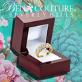 (NEW) BAGUETTE LOVER Caprio Art Deco 1CT Diamond Baguette 14K Yellow Gold Ring Band