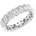 (NEW) ANISTON 5 1/2 CTW Diamond Emerald Cut Eternity 14K Yellow Gold Ring Band (Price Upon Request)