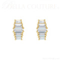 ZARAA 14K Rose Gold 1/2 CT Diamond Stud Earrings By BELLA COUTURE ® - BAGUETTE COLLECTION