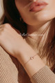 (NEW) BELLA COUTURE® ELEGANTE 14K Rose Gold 7 Diamond Crescent Moon Link Chain Bracelet (6.5, 7, 7.5" inch)