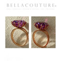 SOLD! - (ANTIQUE) RARE GORGEOUS ESTATE 14K ROSE SOLID GOLD ALEXANDRITE GEMSTONE COLOR CHANGE VINTAGE RING (SIZE 7 1/4 EU O)