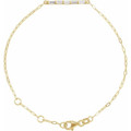 (NEW) BELLA COUTURE® ARIANNA BAGUETTE DIAMOND BAR 1/3 CT 14K YELLOW GOLD BRACELET (7.5" / 7" / 6.5" Adjustable)