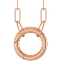 (NEW) BELLA COUTURE® COVENTRY 14K ROSE GOLD OVAL CHAIN CHARM & PENDANT HOLDER BRACELET (7" / 6.5" Adjustable)